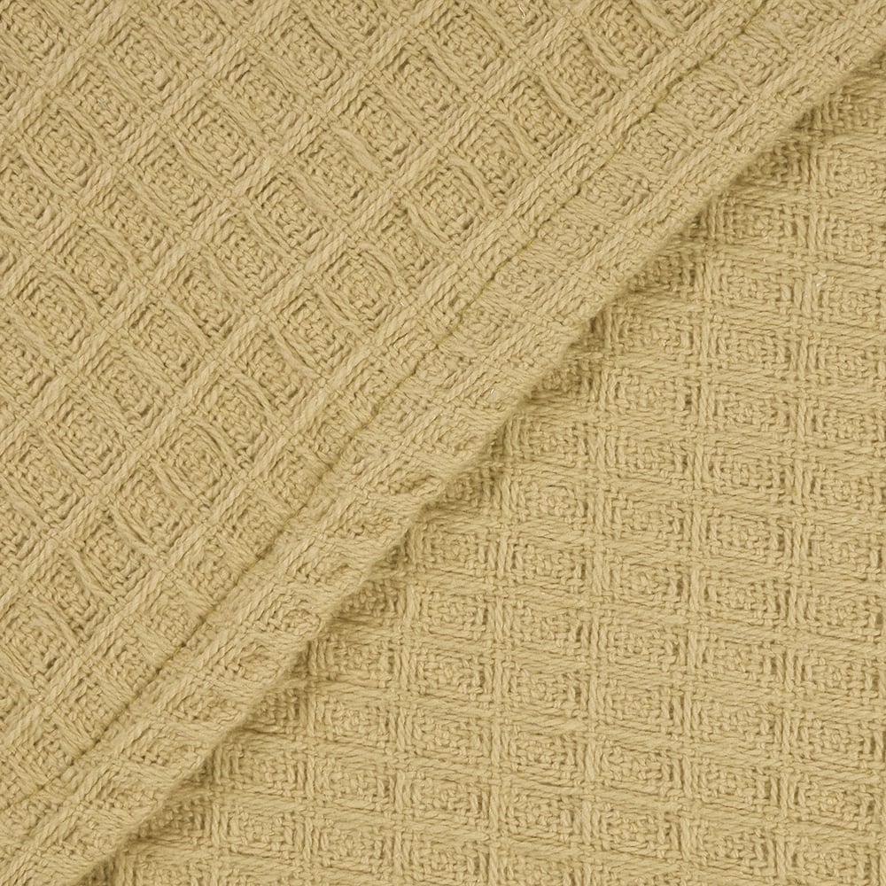 MANTA ALGODÓN WAFFLE 130X160 CM MOSTAZA - 2