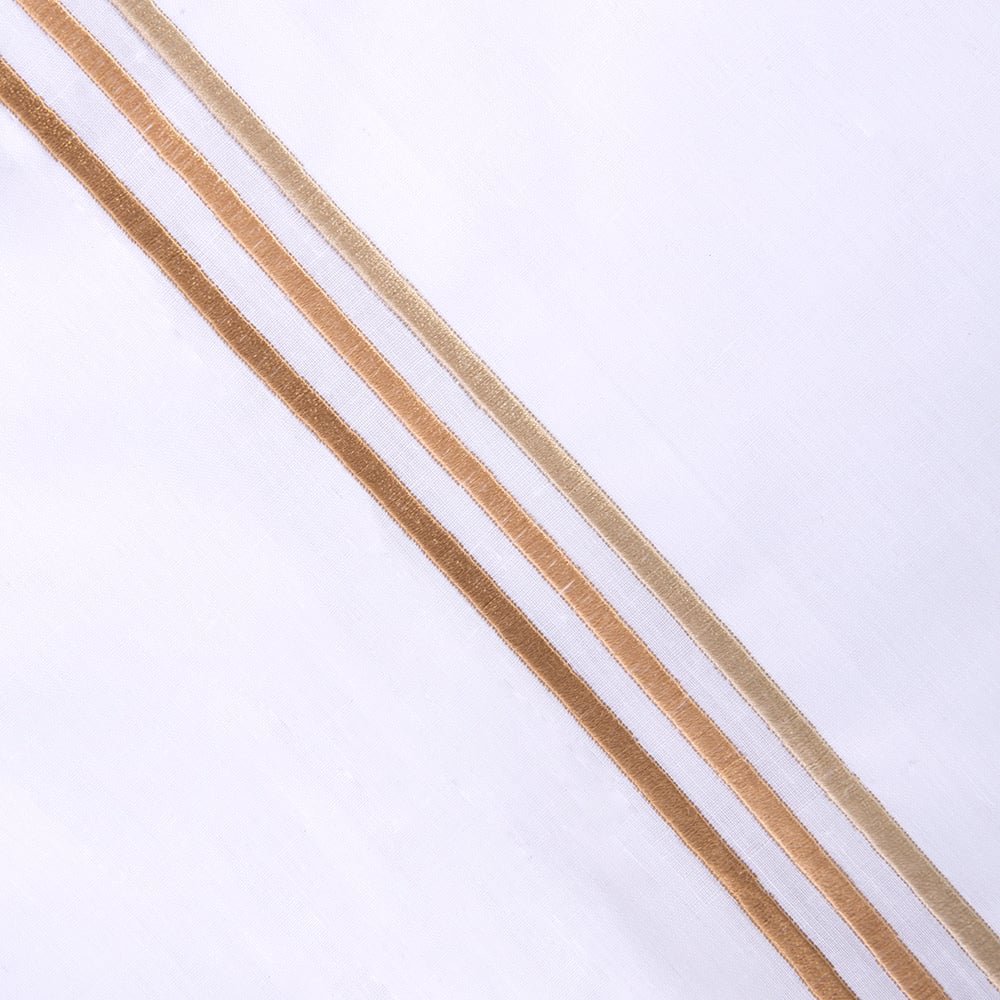 SÁBANAS MASHINI LINE 1.5 PLAZAS 144 HILOS BEIGE BORDADAS BRODERIE - 2