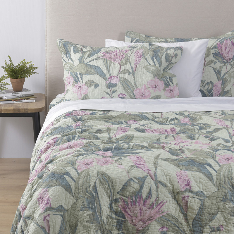 CUBRECAMA QUILT ESTAMPADO 2 PL SUMMER VERDE - 2
