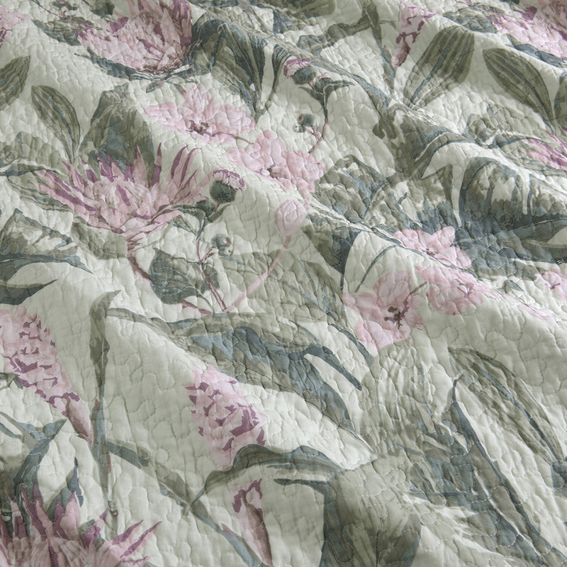 CUBRECAMA QUILT ESTAMPADO 2 PL SUMMER VERDE - 3