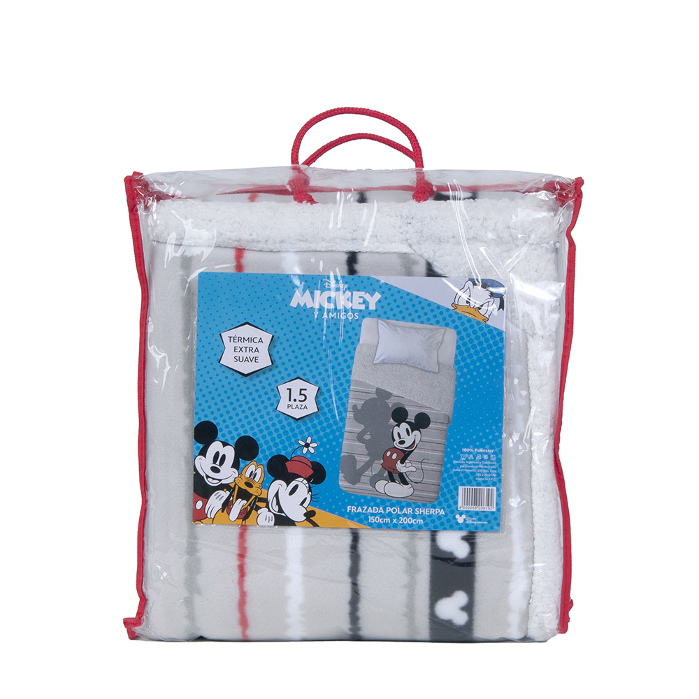 FRAZADA POLAR SHERPA 150X200 MICKEY VINTAGE - 3