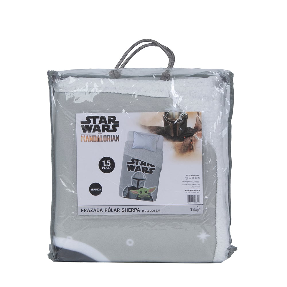 FRAZADA POLAR SHERPA 150X200 SWARS MANDALORIAN - 3