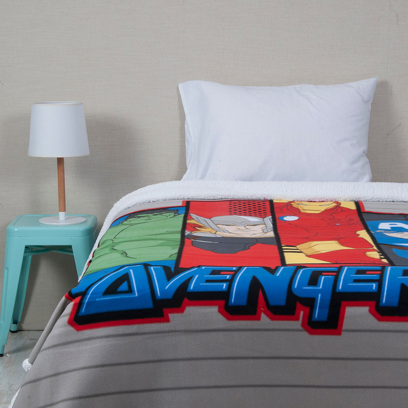 FRAZADA POLAR SHERPA 150X200 AVENGERS TEAM - 1