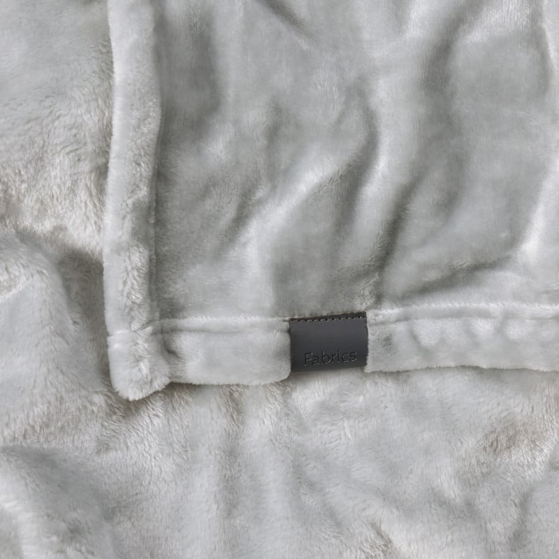 FRAZADA FABRICS BASICA FLANNEL KING 260 X 230 CM GRIS CLARO - 2