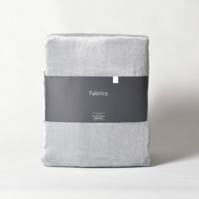 FRAZADA FABRICS BASICA FLANNEL KING 260 X 230 CM GRIS CLARO - 3