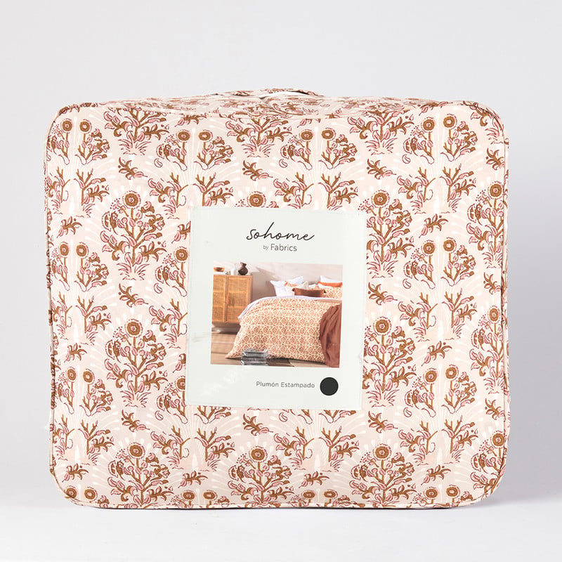 PLUMON ESTAMPADO HATHA 2 PLAZAS ROSA - 4