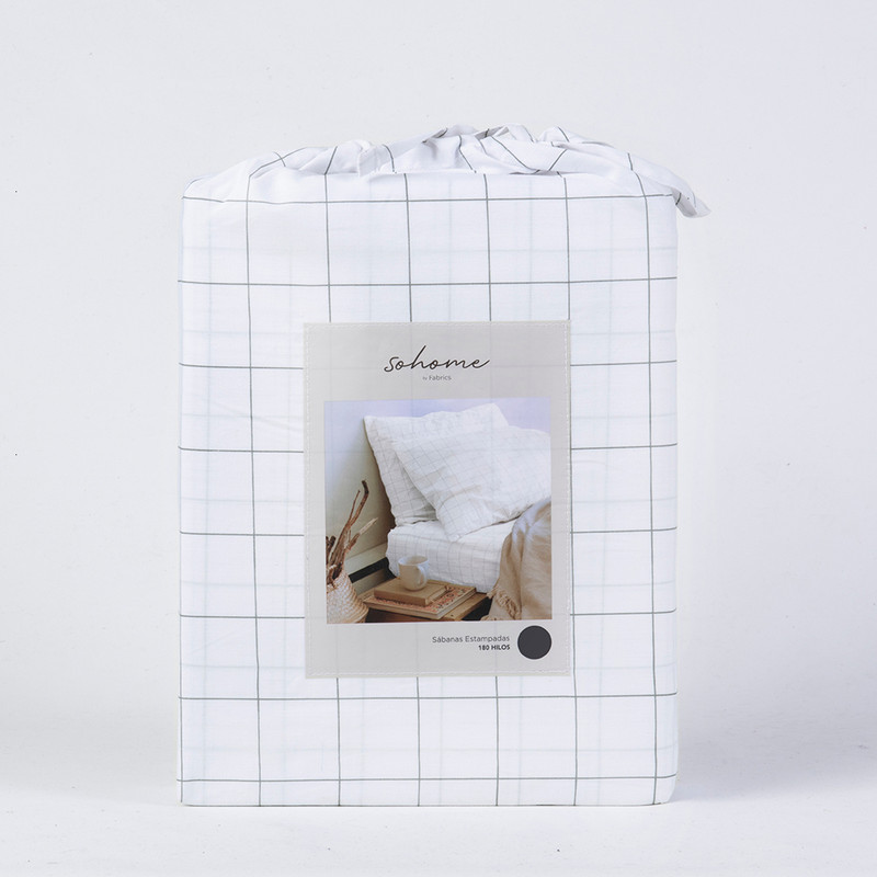 SABANA ESTAMPADA180 HILOS KING BLANC MARENGO - 3