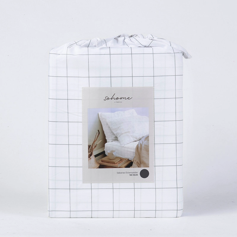 SABANA ESTAMPADA180 HILOS KING BLANC MARENGO - 4