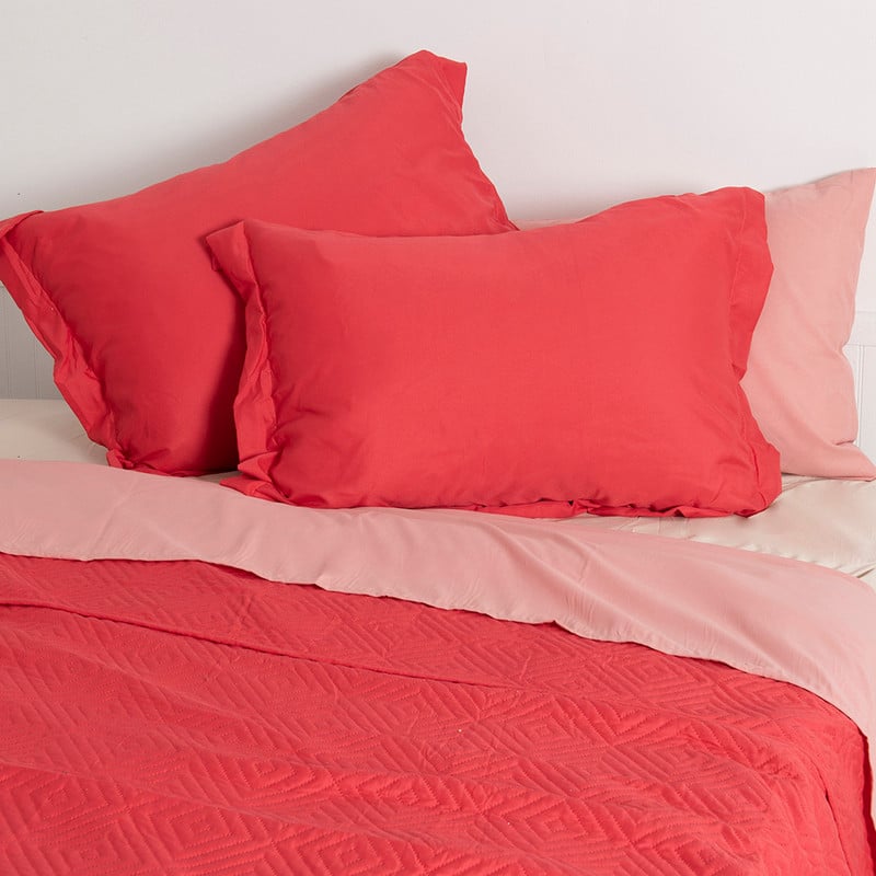 SET QUILT+SAB ESTAMPADO 2P CORAL - 2