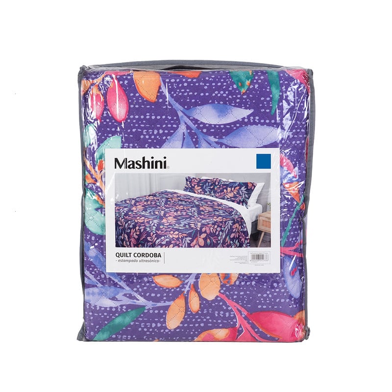 CUBRECAMA QUILT CORDOBA ESTAMPADO 2P LEAVES - 5