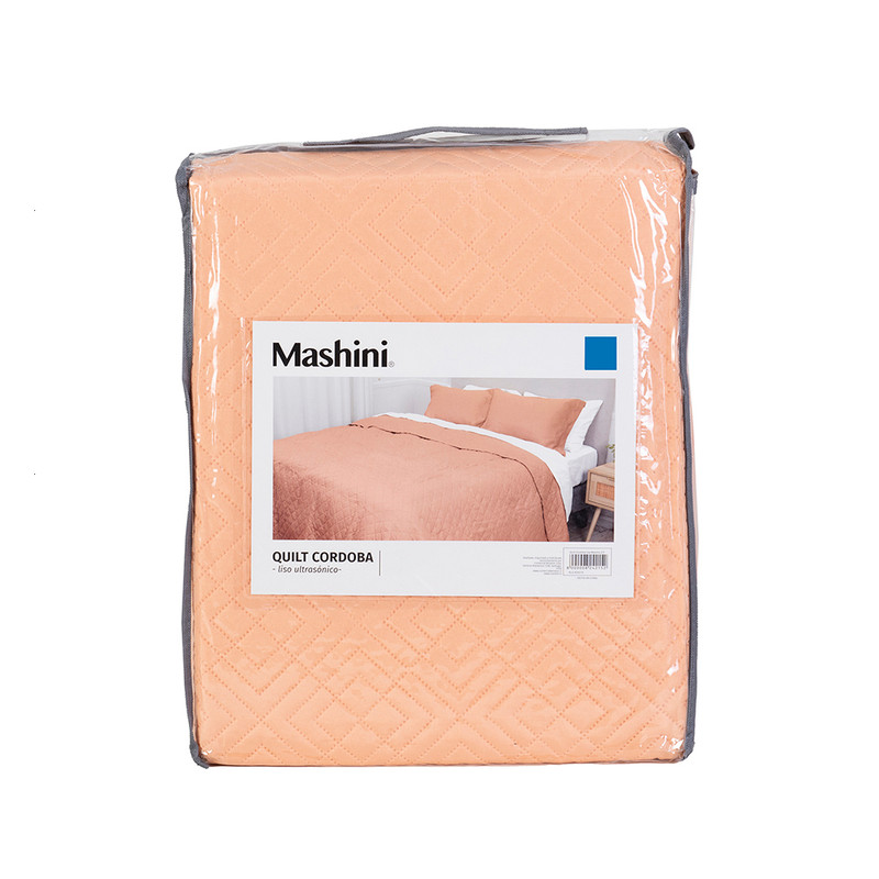 CUBRECAMA QUILT CORDOBA LISA  2P CORAL - 5