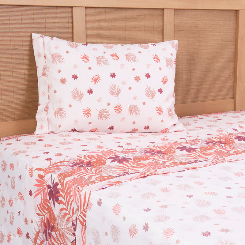 SÁBANAS PLUMETTI GINKGO 1.5 PLAZAS MULTICOLOR ESTAMPADA - 1