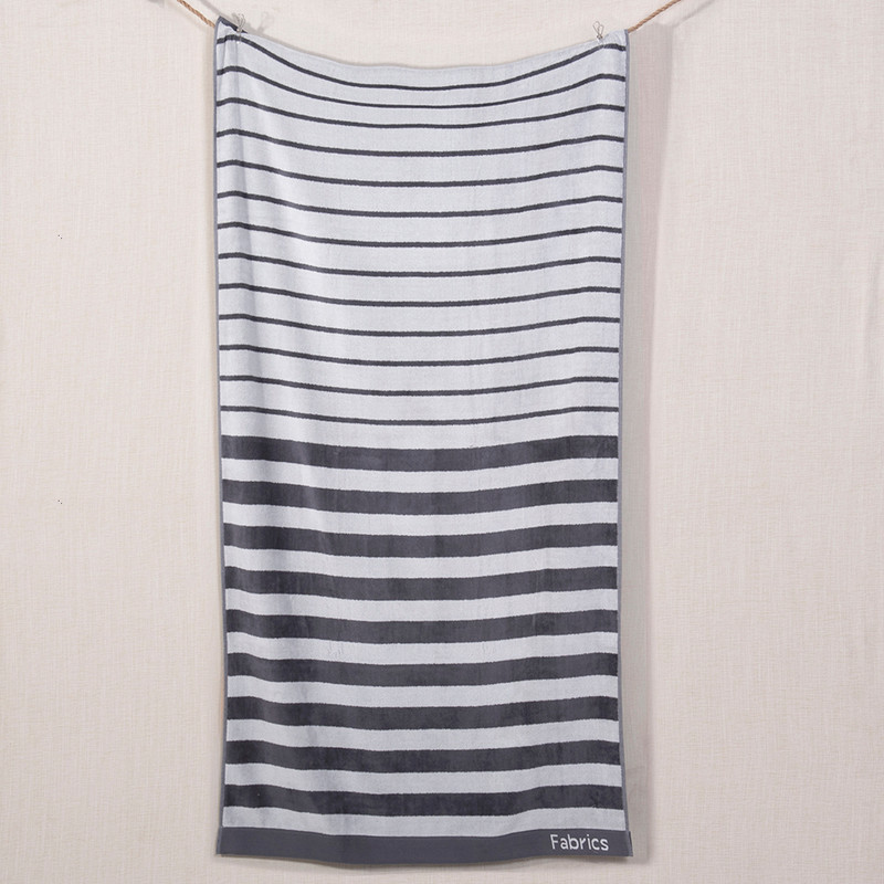 TOALLA PLAYA JACQUARD BANA 90X180 GRIS - 1