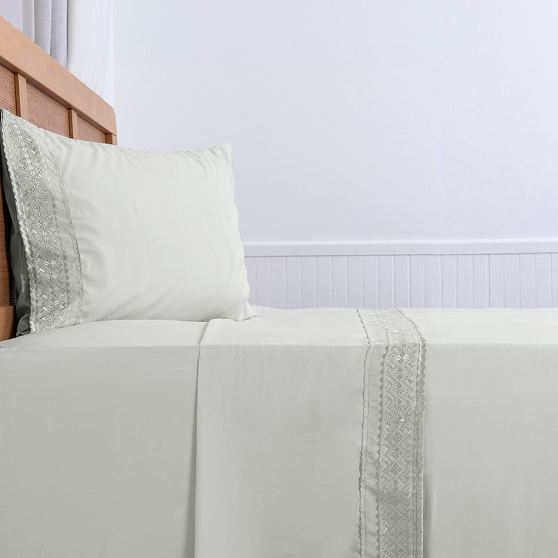SABANA PLUMETTI BRODERIE 1.5 PLAZAS CELESTE - 2
