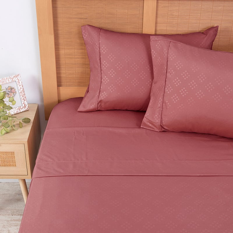 SABANA PLUMETTI EMBOSSED 1.5 PLAZAS ROJO - 2