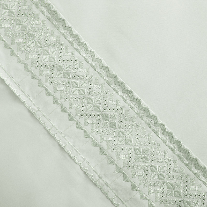 SABANA PLUMETTI BRODERIE 1.5 PLAZAS VERDE - 2