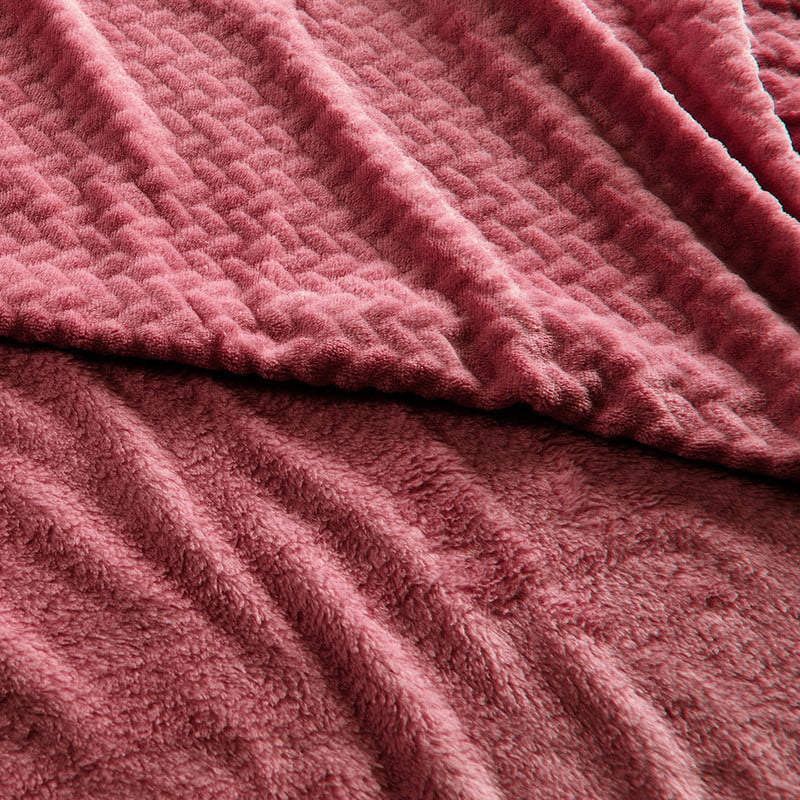 FRAZADA CORAL EMBOSSED 2 PLAZAS BURDEO - 2
