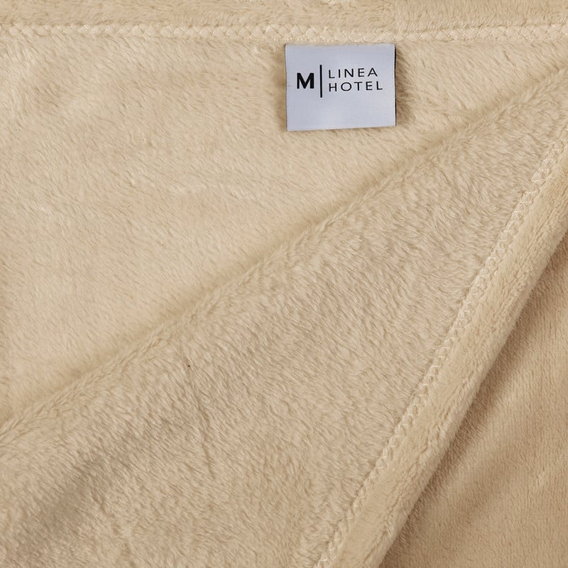 FRAZADA FLANNEL LINEA HOTEL 2 PLAZAS BEIGE - 2