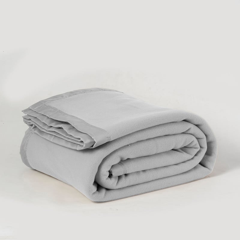 FRAZADA POLAR BORDE SATIN LINEA HOTEL KING GRIS CL - 1