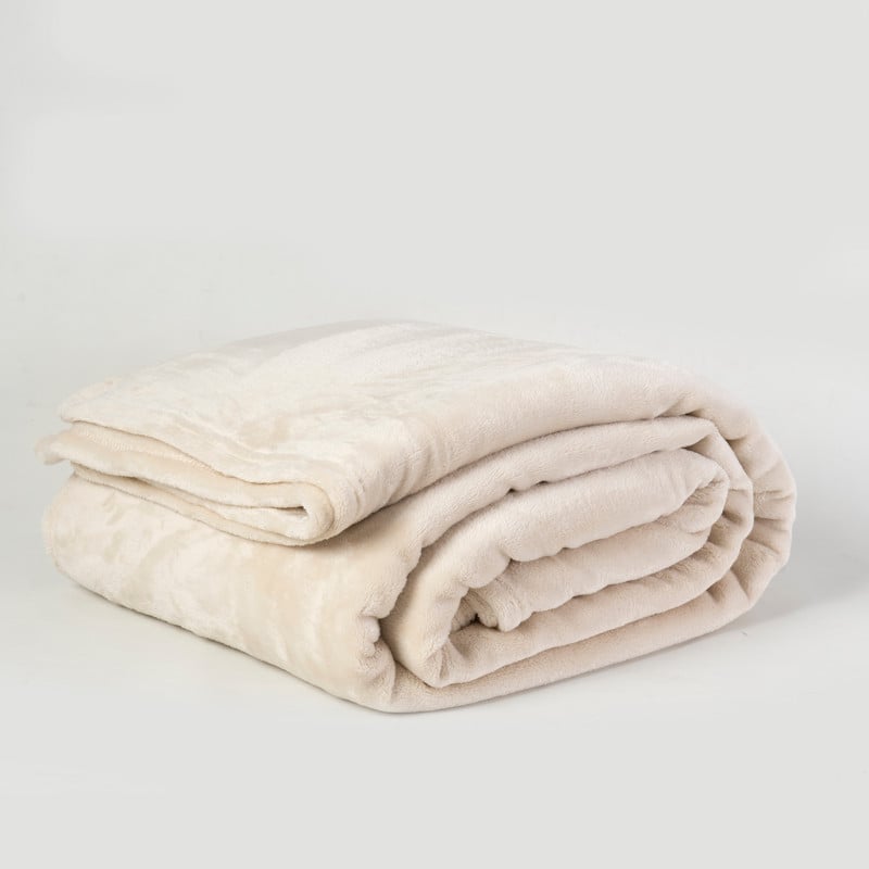 FRAZADA FLANNEL LINEA HOTEL KING CRUDO - 1