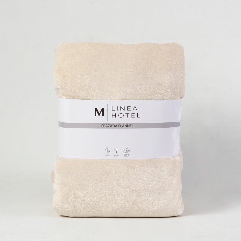 FRAZADA FLANNEL LINEA HOTEL KING CRUDO - 3