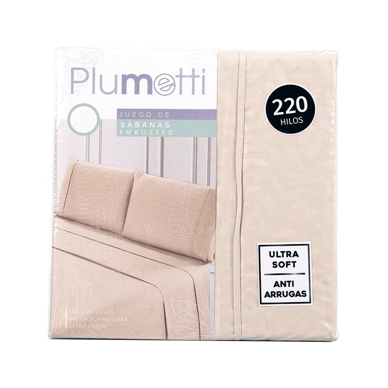 SABANA PLUMETTI EMBOSSED 1.5 PLAZAS ARENA - 3