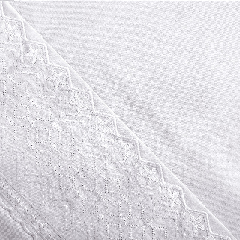 SABANA BRODERIE GEO 1.5 PLAZAS EN COLOR BLANCO - 2
