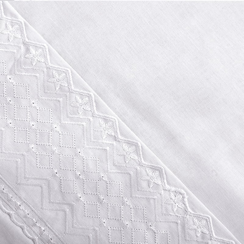 SABANA BRODERIE GEO KING EN COLOR BLANCO - 2