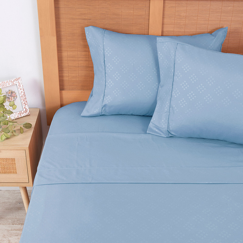 SABANA PLUMETTI EMBOSSED KING CELESTE - 2