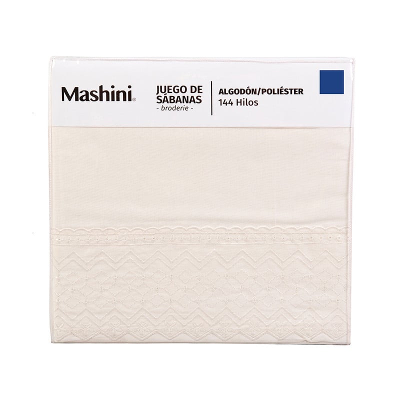 SABANA BRODERIE GEO KING CRUDO - 4