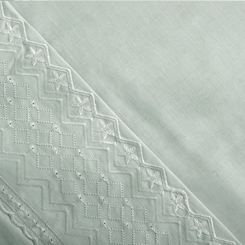 SABANA BRODERIE GEO 1.5 PLAZAS VERDE - 2