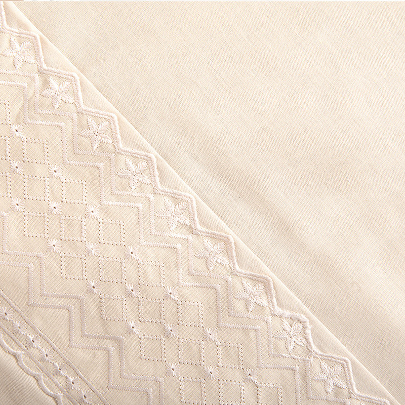 SABANA BRODERIE GEO 1.5 PLAZAS CRUDO - 2