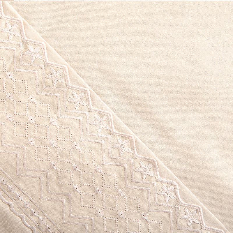 SABANA BRODERIE GEO 2 PLAZAS CRUDO - 2