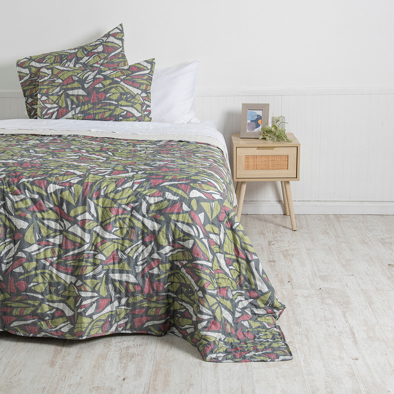 QUILT TOLEDO ESTAMPADO 2 PLAZAS STONE - 1