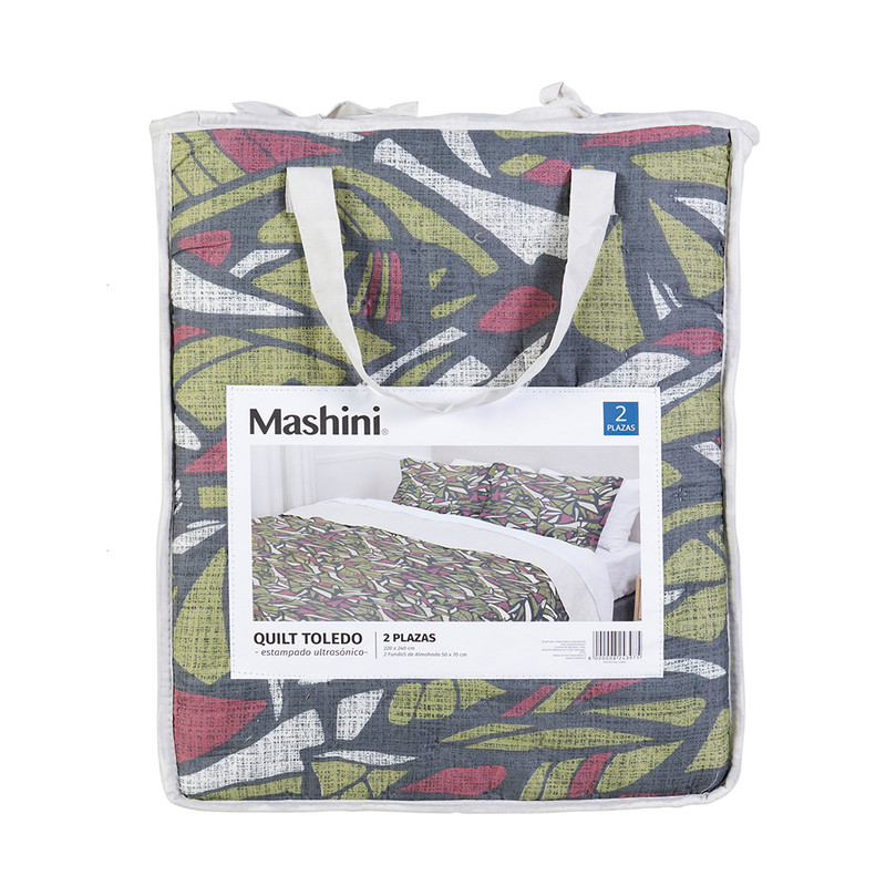 QUILT TOLEDO ESTAMPADO 2 PLAZAS STONE - 4