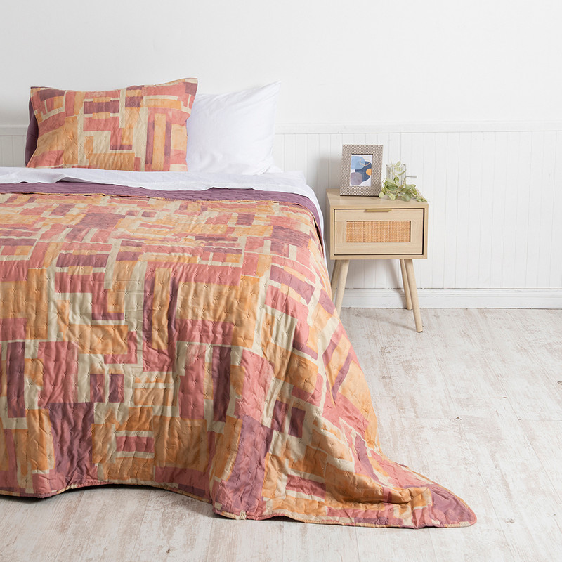 QUILT TOLEDO ESTAMPADO 1.5 PLAZAS CUBE - 1