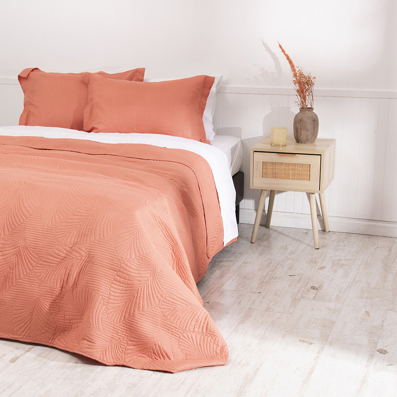 QUILT CORDOBA LISA 1.5 PLAZAS NARANJO - 3