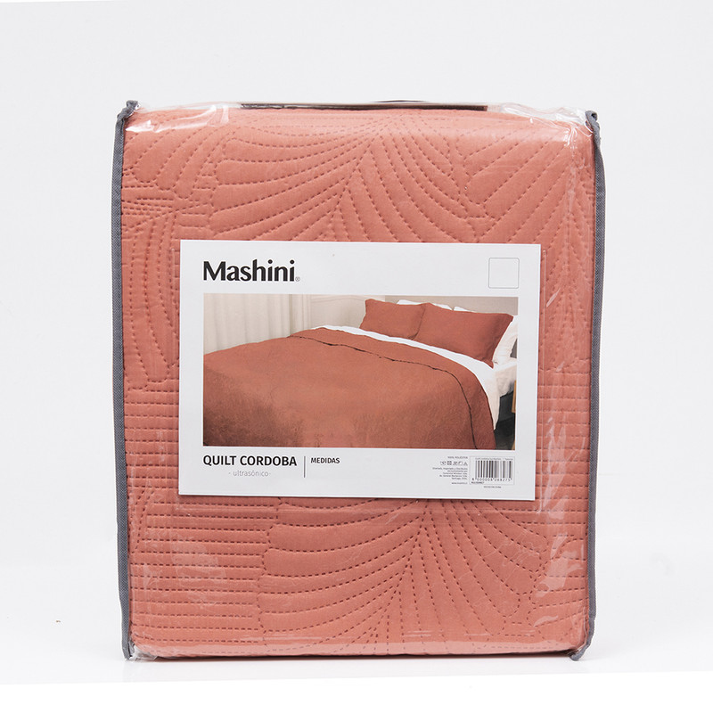 QUILT CORDOBA LISA 1.5 PLAZAS NARANJO - 5