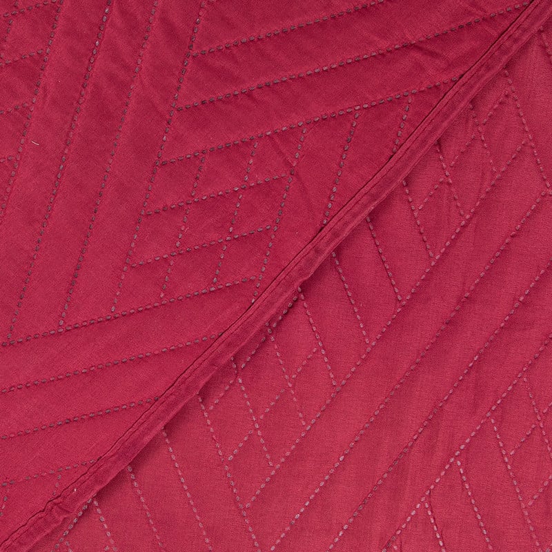 SET QUILT LISO + SABANA LISO KING ROJO - 2