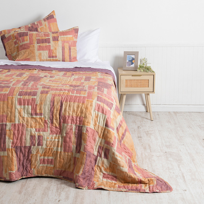 QUILT TOLEDO ESTAMPADO 2 PLAZAS CUBE - 1