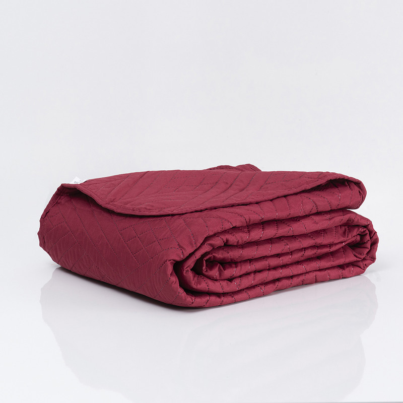 SET QUILT LISO + SABANA LISO 1.5 PLAZAS ROJO - 4