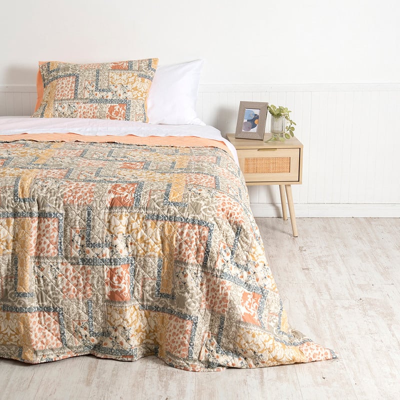 QUILT COSIDO PATCHWORK 1.5 PLAZAS GALES - 1