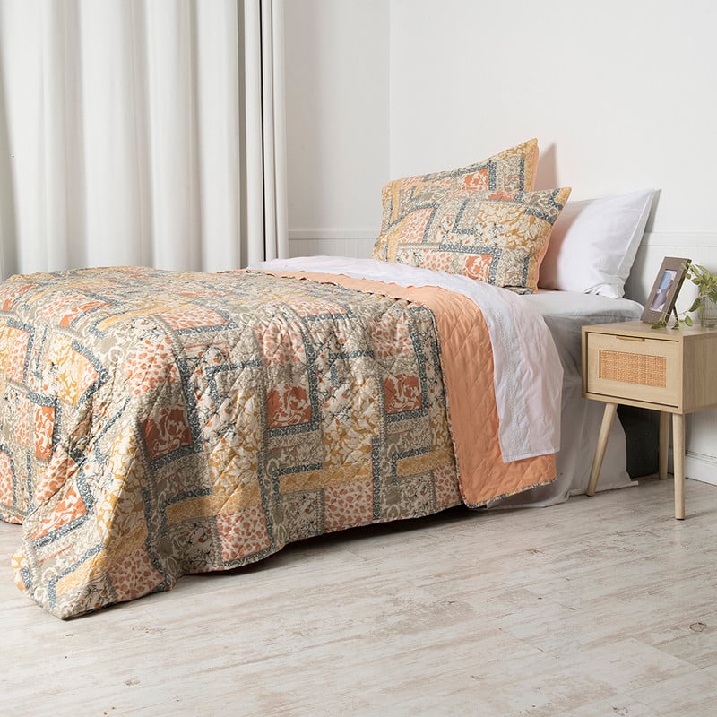 QUILT COSIDO PATCHWORK 1.5 PLAZAS GALES - 2