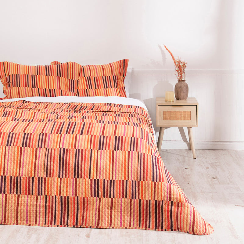 QUILT CORDOBA ESTAMPADO KING GEOMETRICO - 1