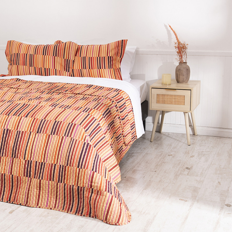 QUILT CORDOBA ESTAMPADO  1.5 PLAZAS GEOMETRICO - 3
