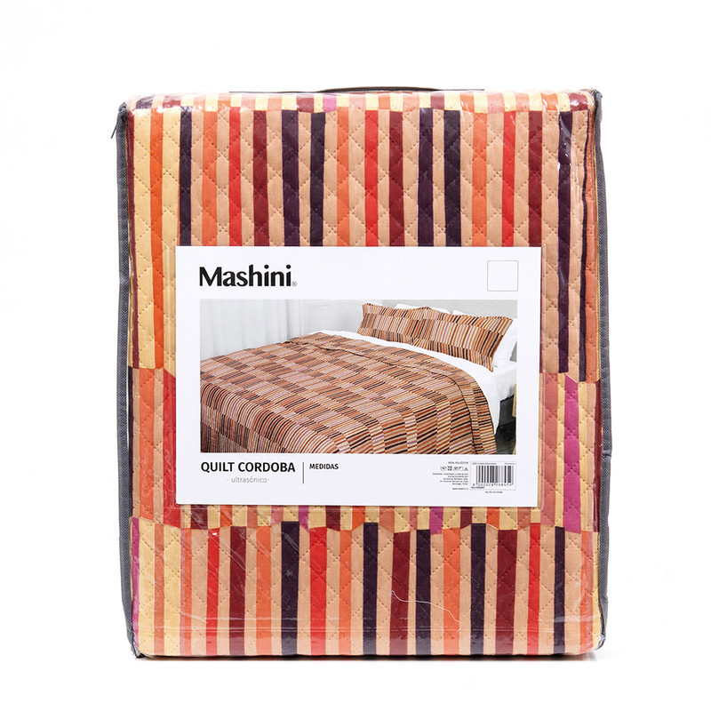 QUILT CORDOBA ESTAMPADO  1.5 PLAZAS GEOMETRICO - 5