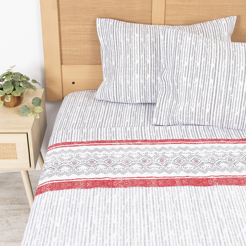 SABANA ESTAMPADA 144H 2 PLAZAS SNOW - 1
