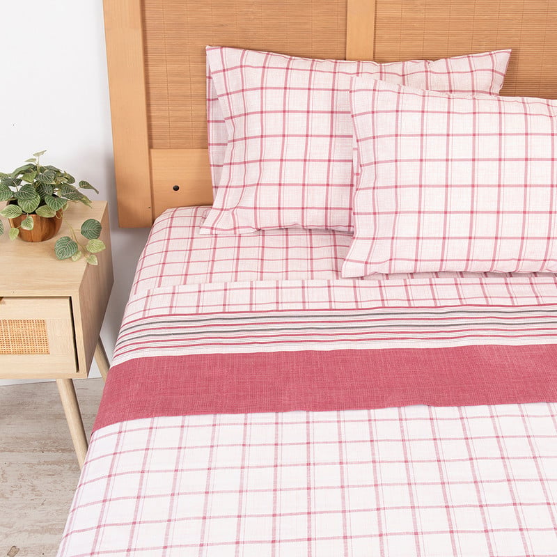 SABANA ESTAMPADA 144H KING TARTAN - 1