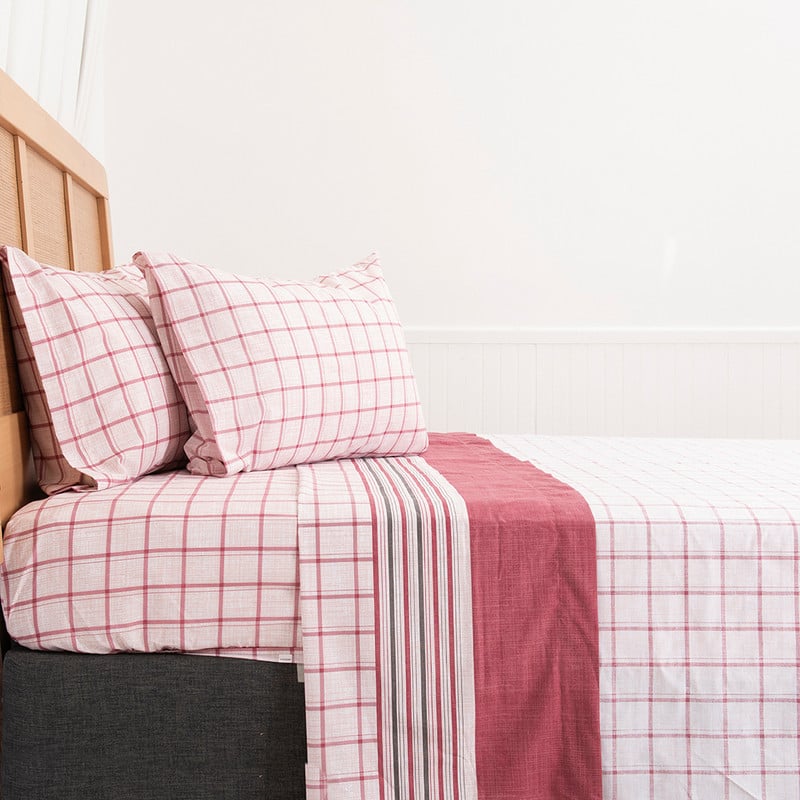 SABANA ESTAMPADA 144H KING TARTAN - 4
