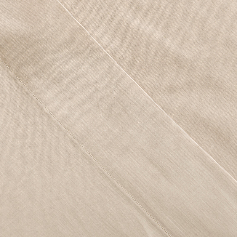 SABANA 180 HILOS LISOS 2 PLAZAS BEIGE - 2